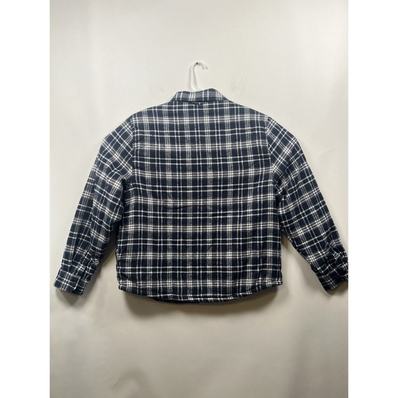 Jachs New‎ York Men's Navy Plaid Sherpa Lined Brushed Flannel Shirt Jacket XL - Picture 11 of 12